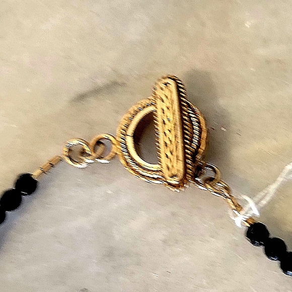 Chunky Mookite Onyx 18k Vermeil 925 Necklace 20" Christmas Holiday Gift - Picture 3 of 7